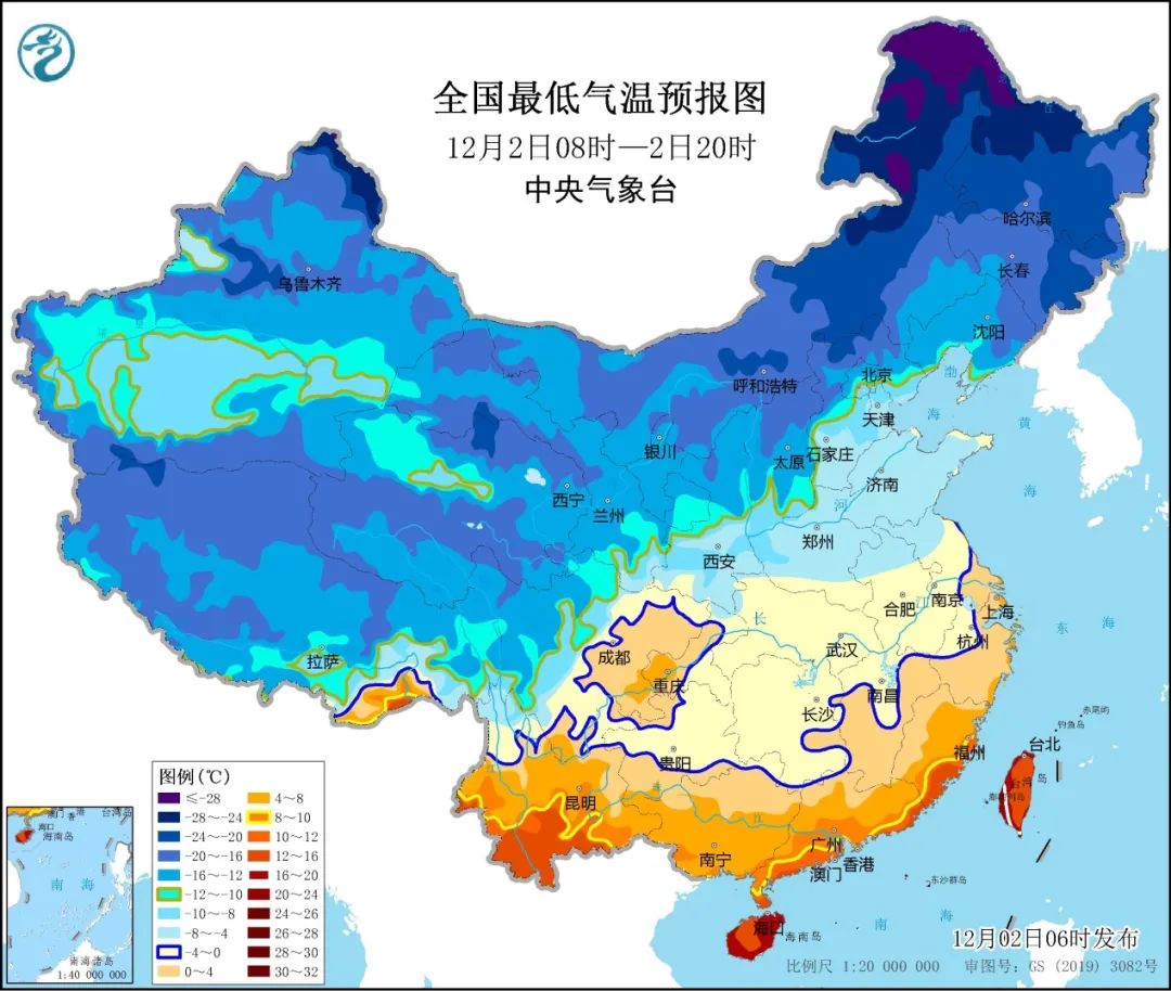 低温蓝色预警：湖南浙江等12省区部分地区气温偏低5℃左右