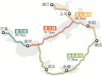 金华到义乌要建轻轨设站24座2020年建成