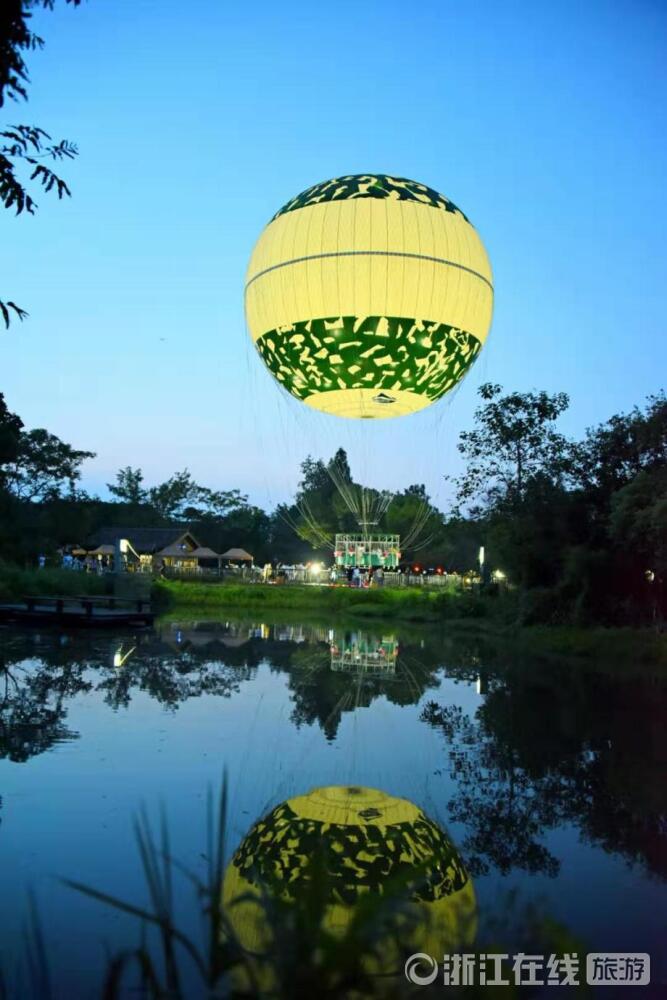 上天秀恩爱!杭州西溪湿地首推空中揽胜氦气球夜游